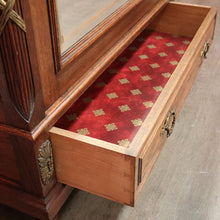 Load image into Gallery viewer, x SOLD Antique French Wardrobe, Armoire, Blind Bookcase, Linen Press.  Oak, Gilt Brass and Bevelled Mirror. B10532