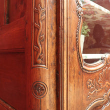 Load image into Gallery viewer, Antique French Cherrywood 2 Door 19th Century Glass Door Bookcase China Cabinet B10700