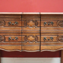 Load image into Gallery viewer, x SOLD Antique French Chest of Drawers, Hall Cabinet Cupboard of 2 Drawers, Oak & Brass B11085