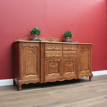 Load image into Gallery viewer, x SOLD Antique French Oak Sideboard, 4 Drawer 4 Door Sideboard Buffet Cabinet Servery B10871
