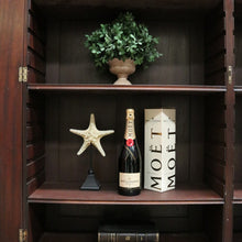 Load image into Gallery viewer, x SOLD Antique English Mahogany China Cabinet, English Bookcase with Cupboard Base B10744