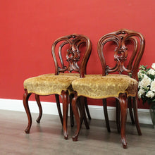 Load image into Gallery viewer, x SOLD Antique Dining Chairs, Set of 4 Antique Kitchen Chairs, English Mahogany Chairs B10311