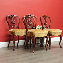 Load image into Gallery viewer, x SOLD Antique Dining Chairs, Set of 4 Antique Kitchen Chairs, English Mahogany Chairs B10311
