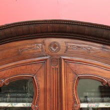 Load image into Gallery viewer, Antique French Cherrywood 2 Door 19th Century Glass Door Bookcase China Cabinet B10700