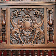 Load image into Gallery viewer, x SOLD Antique French Walnut and Cane Dining Chairs, Carved back Kitchen Chairs B10520