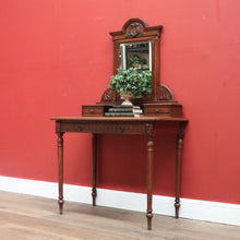 Load image into Gallery viewer, x SOLD Antique French Dressing Table, Walnut, Mirror and Marble Desk, Hall Table B11088