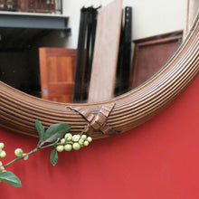 Load image into Gallery viewer, x SOLD Antique French Mirror, Oval hall Bedroom Mirror with Ribbon Bows to the Top B10657