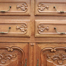 Load image into Gallery viewer, x SOLD Antique French Oak Sideboard, 4 Drawer 4 Door Sideboard Buffet Cabinet Servery B10871