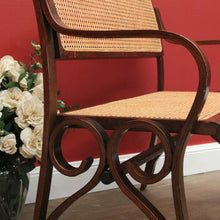 Load image into Gallery viewer, x SOLD Vintage Beech and Cane Bentwood Armchair, Hall Seat, Hall Bench Arm Chair B10986