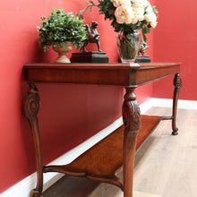 Load image into Gallery viewer, x SOLD Antique French Walnut Hall Table, Sofa Table, Foyer Entry Table, Tier to Base B10647