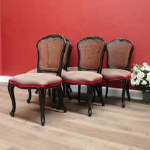 Load image into Gallery viewer, x SOLD Set of Six Antique French Chinoiseries Inspired Dining Kitchen Chairs, Cane Backs B11253