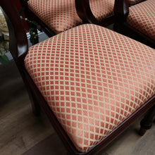 Load image into Gallery viewer, x SOLD Set of Eight Antique Dining Chairs, Kitchen Chairs, English Mahogany and Fabric. B11142
