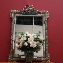 Load image into Gallery viewer, x SOLD Antique French Wall Mirror, Gilt Timber and Gesso Frame. Bird, Torch, Quiver B11179