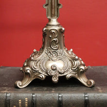 Load image into Gallery viewer, x SOLD Antique Vintage Crucifix, Free Standing Cross, Jesus on Cross Silver Plate Cross B10903