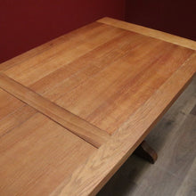 Load image into Gallery viewer, x SOLD Antique French Oak Twin Pedestal Dining Table or Kitchen Table, Stretcher Base. B11170