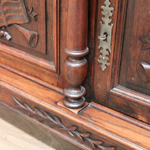 Load image into Gallery viewer, x SOLD Antique French Oak Sideboard, 2 Drawer Sideboard TV Cabinet Unit Hall Cupboard B10541