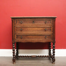 Load image into Gallery viewer, x SOLD Antique French Hall Cabinet, Chest of Drawers, Lamp Side Table with Spiral Legs B10201