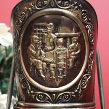 Load image into Gallery viewer, x SOLD Antique French Copper and Brass Coal Scuttle, Umbrella Holder, Pressed Metal Jug. B10119