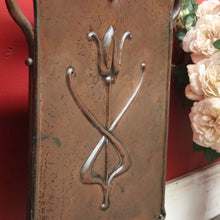 Load image into Gallery viewer, x SOLD Antique French Art Nouveau Fire Screen, Copper Fire Screen with Handles. B10390