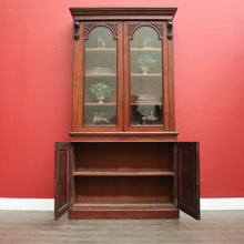 Load image into Gallery viewer, x SOLD Antique English Bookcases English Mahogany c1880 2 Height Bookcase China Cabinet. B9853