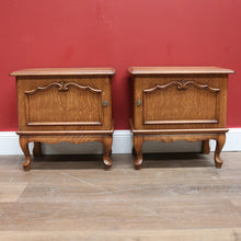 Load image into Gallery viewer, x SOLD Pair of Vintage French Bedside Tables, or Lamp Tables, Side Tables, or Cupboards B10930