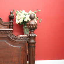 Load image into Gallery viewer, x SOLD Antique French Bed, French Oak Double Bed with Headboard, Foot Side Rails Slats B10455