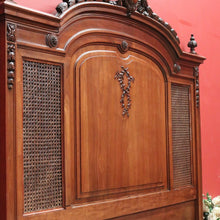 Load image into Gallery viewer, x SOLD Antique French Walnut and Cane Insert Double Bed. Antique French Bed with Slats B10844`