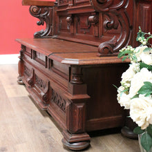 Load image into Gallery viewer, x SOLD Antique French Hall Seat, French Gothic Carved Blanket Box Bench Seat Hall Chair B10154