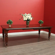 Load image into Gallery viewer, x SOLD Antique Extension Dining Table, English Mahogany 2 Leaf Extension Dining Table. B10407