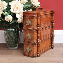 Load image into Gallery viewer, x SOLDAntique Singer Sewing Machine Chest of drawers, Stackable 3 Drawer Chest, Handle B11222