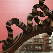 Load image into Gallery viewer, x SOLD Antique French Mirror, Oval hall Bedroom Mirror with Ribbon Bows to the Top B10657