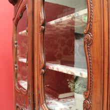Load image into Gallery viewer, Antique French Cherrywood 2 Door 19th Century Glass Door Bookcase China Cabinet B10700