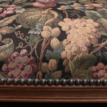 Load image into Gallery viewer, x SOLD Antique French Hall Settle Hall Seat Oak and Tapestry French Bench Seat Armchair B10810