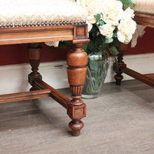 Load image into Gallery viewer, x SOLD Pair of Chairs, Church Hall Chairs, Antique French Walnut and Fabric Chairs. B10372