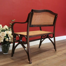 Load image into Gallery viewer, x SOLD Vintage Beech and Cane Bentwood Armchair, Hall Seat, Hall Bench Arm Chair B10986