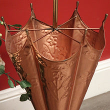 Load image into Gallery viewer, x SOLD Antique French 1960's Umbrella Holder, Copper Brass for Walking Stick Umbrellas. B9980