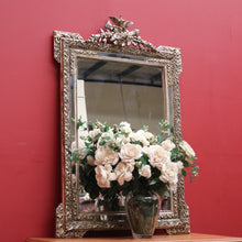 Load image into Gallery viewer, x SOLD Antique French Wall Mirror, Gilt Timber and Gesso Frame. Bird, Torch, Quiver B11179