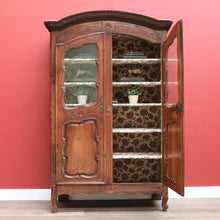 Load image into Gallery viewer, Antique French Cherrywood 2 Door 19th Century Glass Door Bookcase China Cabinet B10700
