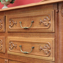 Load image into Gallery viewer, x SOLD Antique French Oak Sideboard, 4 Drawer 4 Door Sideboard Buffet Cabinet Servery B10871