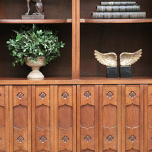 Load image into Gallery viewer, x SOLD Vintage Drexel, Van Treight Bookcase Cabinet, Gothic Style Display Cupboard. B10289
