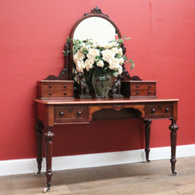 Load image into Gallery viewer, x SOLD Antique Dressing Table, Heal and Son Mirror Back Dressing Table, Trinket Drawers B11066