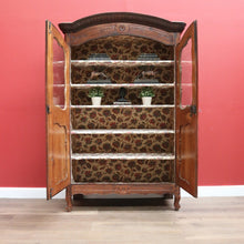 Load image into Gallery viewer, Antique French Cherrywood 2 Door 19th Century Glass Door Bookcase China Cabinet B10700