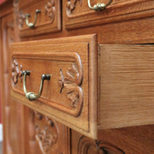 Load image into Gallery viewer, x SOLD Antique French Oak Sideboard, 4 Drawer 4 Door Sideboard Buffet Cabinet Servery B10871