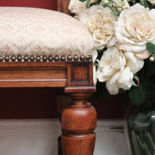 Load image into Gallery viewer, x SOLD Pair of Chairs, Church Hall Chairs, Antique French Walnut and Fabric Chairs. B10372