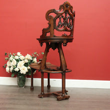 Load image into Gallery viewer, x SOLD Antique French Hotel Shoe Shine Chair, Barbers Chair, Orchestra Music Chair. B9948