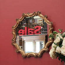 Load image into Gallery viewer, x SOLD Vintage Gilt Frame Mirror, Gilt Gold Octagonal 'C' Scroll Mirror, Wall Mirror B10997