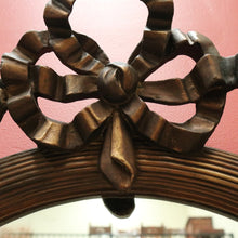 Load image into Gallery viewer, x SOLD Antique French Mirror, Oval hall Bedroom Mirror with Ribbon Bows to the Top B10657