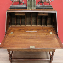 Load image into Gallery viewer, x SOLD Antique Oak Writing Bureau Chest of Drawer Bureau Desk Secretaire B10684