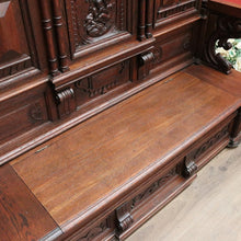 Load image into Gallery viewer, x SOLD Antique French Hall Seat, French Gothic Carved Blanket Box Bench Seat Hall Chair B10154
