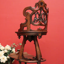 Load image into Gallery viewer, x SOLD Antique French Hotel Shoe Shine Chair, Barbers Chair, Orchestra Music Chair. B9948